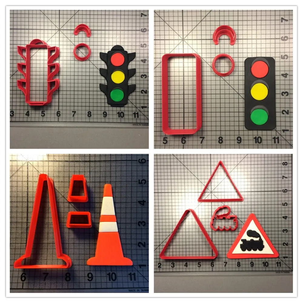 Hot sales Traffic Cone Light Sign Cookie Cutter Fondant Cake Decorating