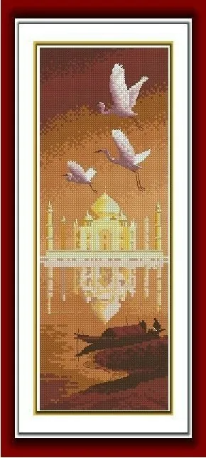 CS-1244 cross stitch kit Taj Mahal India Agra famous building.jpg