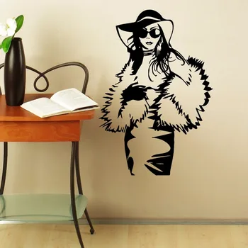 

Wall Decals Girl Vinyl Sticker Women Model Decal Hair Beauty Salon Decor