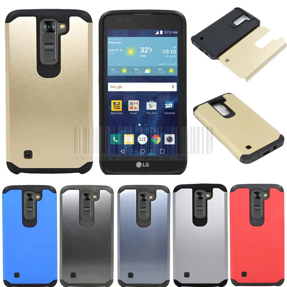 TPU+PC Rubber Hybrid Protective Armor Case For LG K7/Tribute 5 LS675/M1 X210 X210DS MS330 Hard Impact Cover |