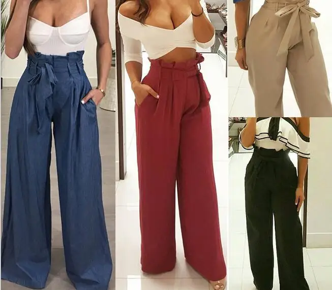 

2018 Europe and the new style with solid color trousers casual pants 4 colors