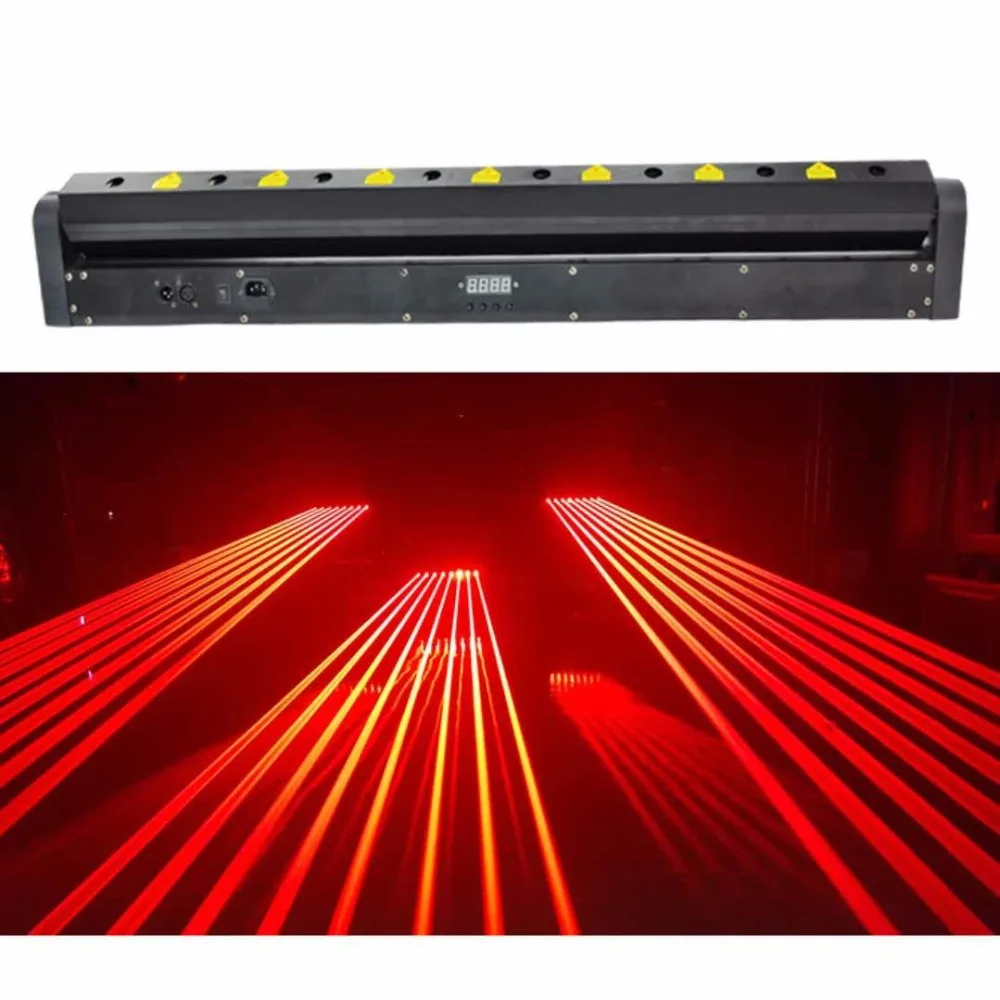 

1200MW Moving Head RED Laser Array R650NM-150mW Rough SpotX8PCS Stage Party Disco KTV Bar Club Theatre Studio Iluminacion Light