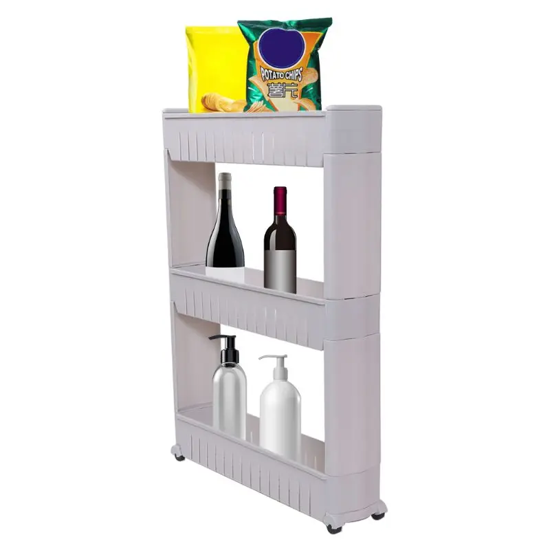 

Multipurpose Shelf With Removable Wheels Crack Rack Storage Organizer For Bathroom Kitchen