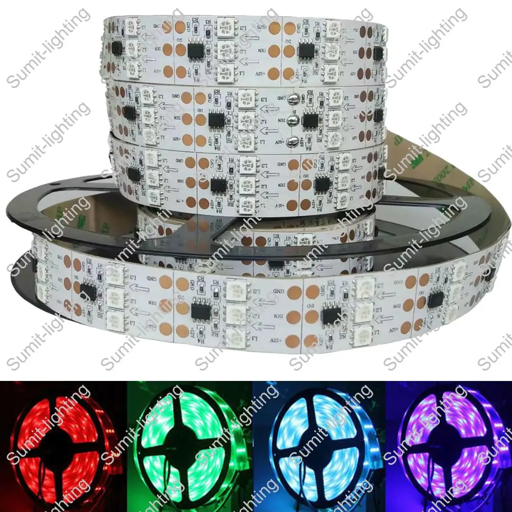 Светодиодный светильник 5 м 12 В 5050 SMD WS2811 IC 90 светодиодный/M 450 светодиодный s 3