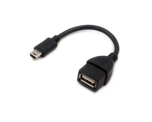 Limited 100pcs USB Female to mini USB 5pin V3 Host OTG Data Cable For Car Audio Tablet pc mobile phone mp3 mp4 mp5 11cm