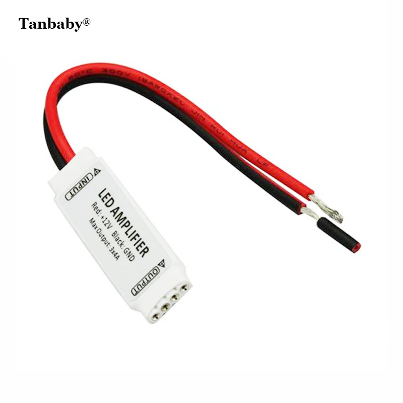 

Tanbaby 12V led amplifier Mini RGB Amplifier For 5050 3528 RGB LED strip light signal amplifier 3*4A 144W led strip accessory