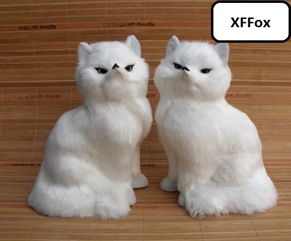 a pair of real life fox models plastic&ampfurs simulation white dolls gift about 15x10x20cm xf1754 | Дом и сад