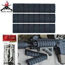 Элемент страйкбол 6,2" черный клетчатый рельс Крышка Пикатинни нейлон пластиковое крепление аксессуары земля листва Вивера крепление 3 шт./упак