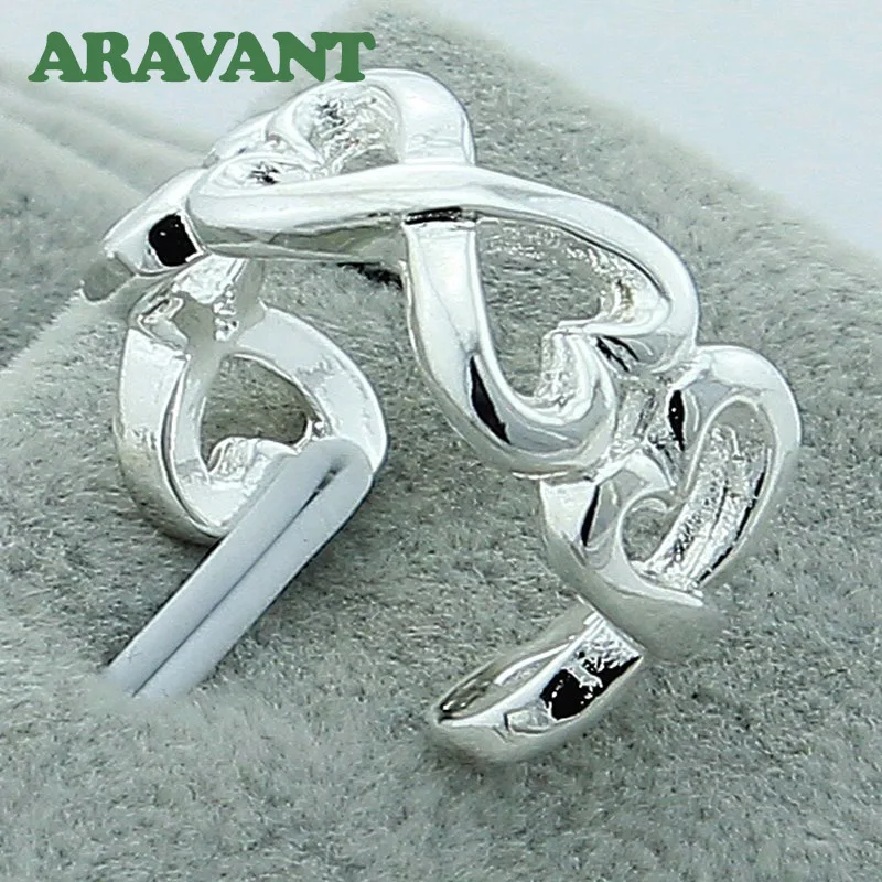 

925 Silver Jewelry Rings Love Heart Ring Wedding Jewelry Gift For Women