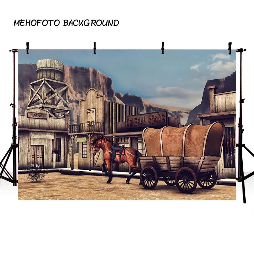 Фотофоны MEHOFOTO Wild West Cowboy Saloon для фотосъемки фон фотостудии|Фон фотосъёмки| |