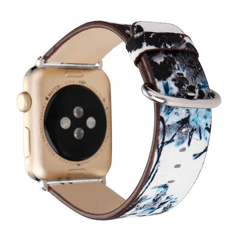 For apple watch band painted leather women's watch bracelet men's watch strap (14)