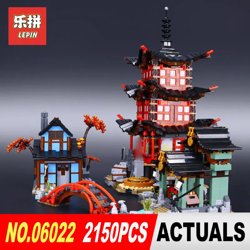 

Lepin 06022 2150Pcs Building Series The 70751 Temple of Airjitzu Set Buidling Blocks Assemblage Toys Collectable Kids Model
