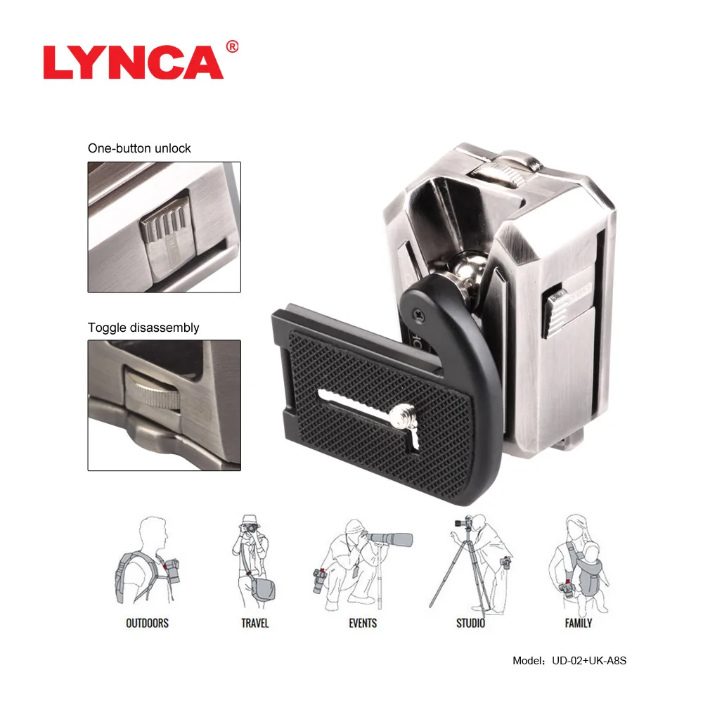 Skup LYNCA pasek od aparatu pasy wielofunkcyjny fotografia plecak z paskiem pas wspinaczka konna podróż obiektyw klamra do torby na lustrzanki