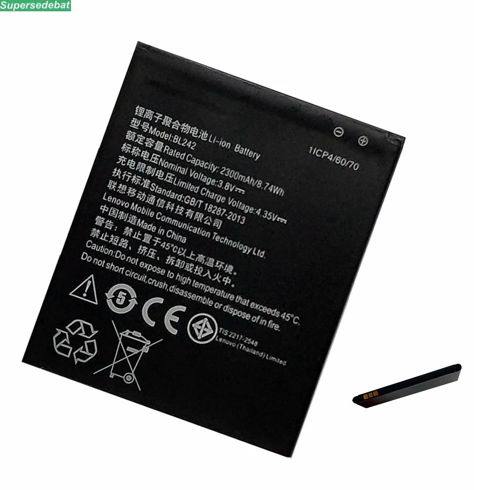 2300mAh BL242 Battery For Lenovo A6000 A3860 A3580 A3900 LeMeng K30-T K30-W A6010 Plus batteries Phone Bateria Accumulator