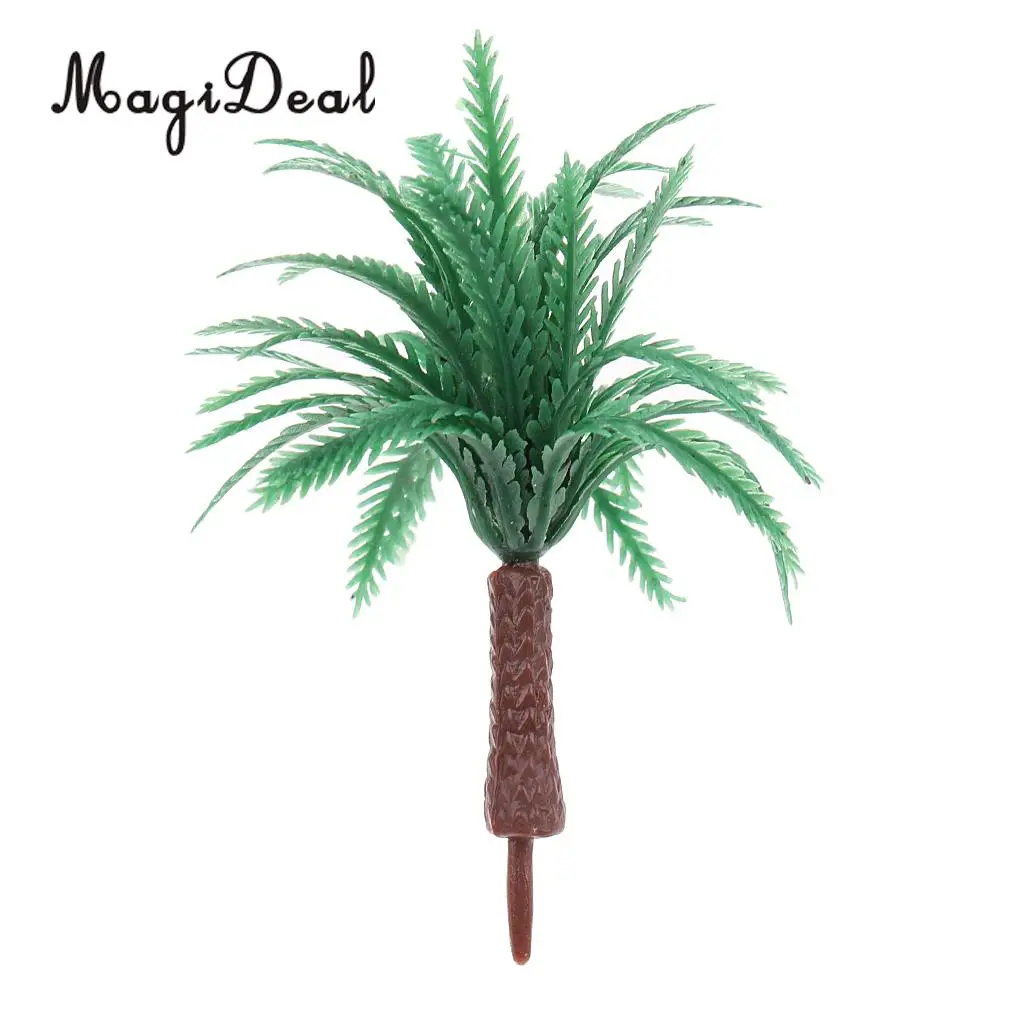 MagiDeal 10Pcs 6cm Green Tree Model 1/100 HO for RR Train Track Railroad Scenery DIY Green Landscape Model Building Prop Toys