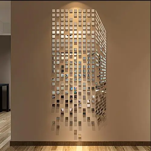 Acrylic Cube Stereoscopic Mosaic Mirror Wall Stickers Diy Art Mosaic Mirror Wall Stickers Diy Art