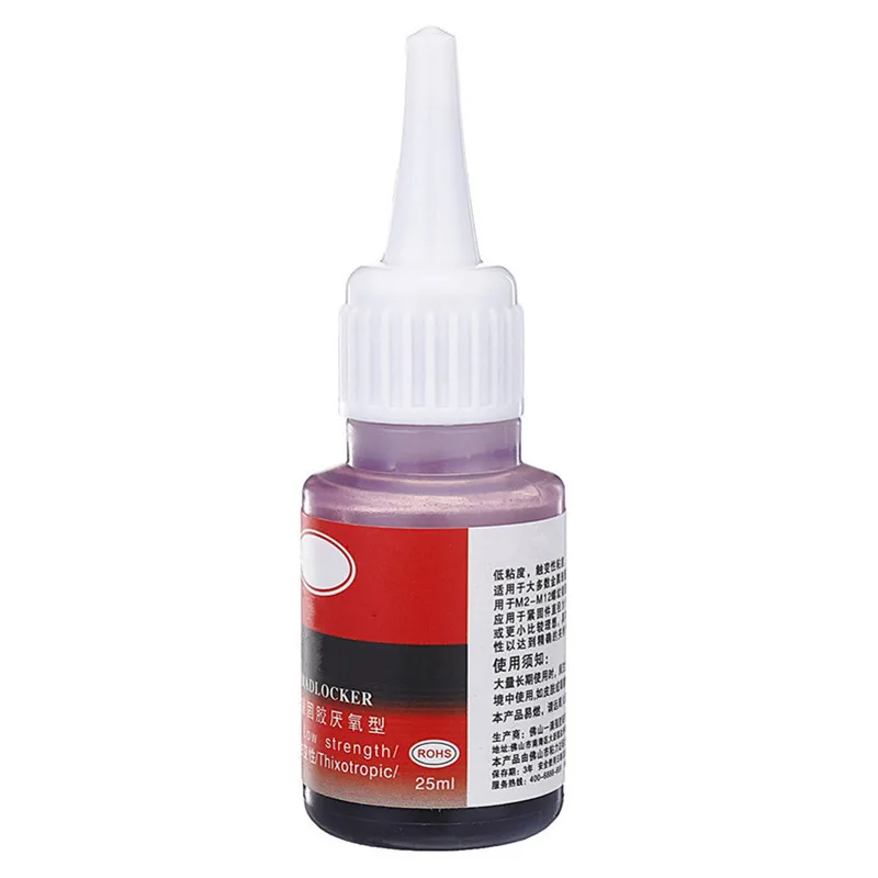 

1 PC 25ml Red Thread Locking Adhesive Anaerobic Metal Screw Glue Anti Rust Heat-resistant Lock Screw Glue Seal Up Bonding