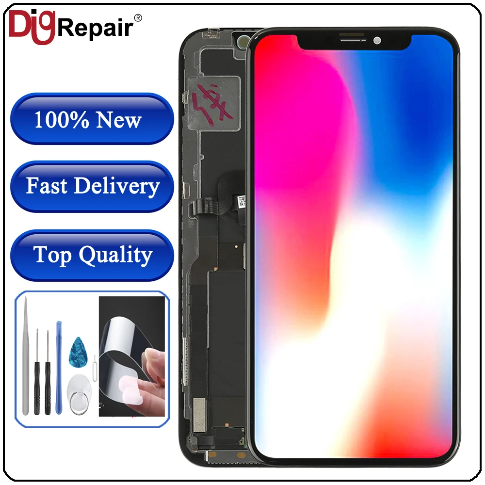 For iPhone X LCD Display Touch Screen Digitizer Assembly Replacement