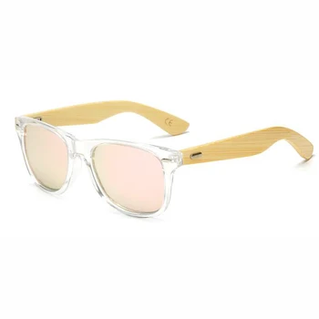 

BerWer Men Mirror Lenses Wooden Sunglasses Multi Color woman Sunglasses For Unisex Sun Glasses with case