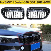 Пара передних почек Grillec для BMW New 5 серии G30 G38 520i 530i 540i- Алмазная решетка переднего бампера гриль