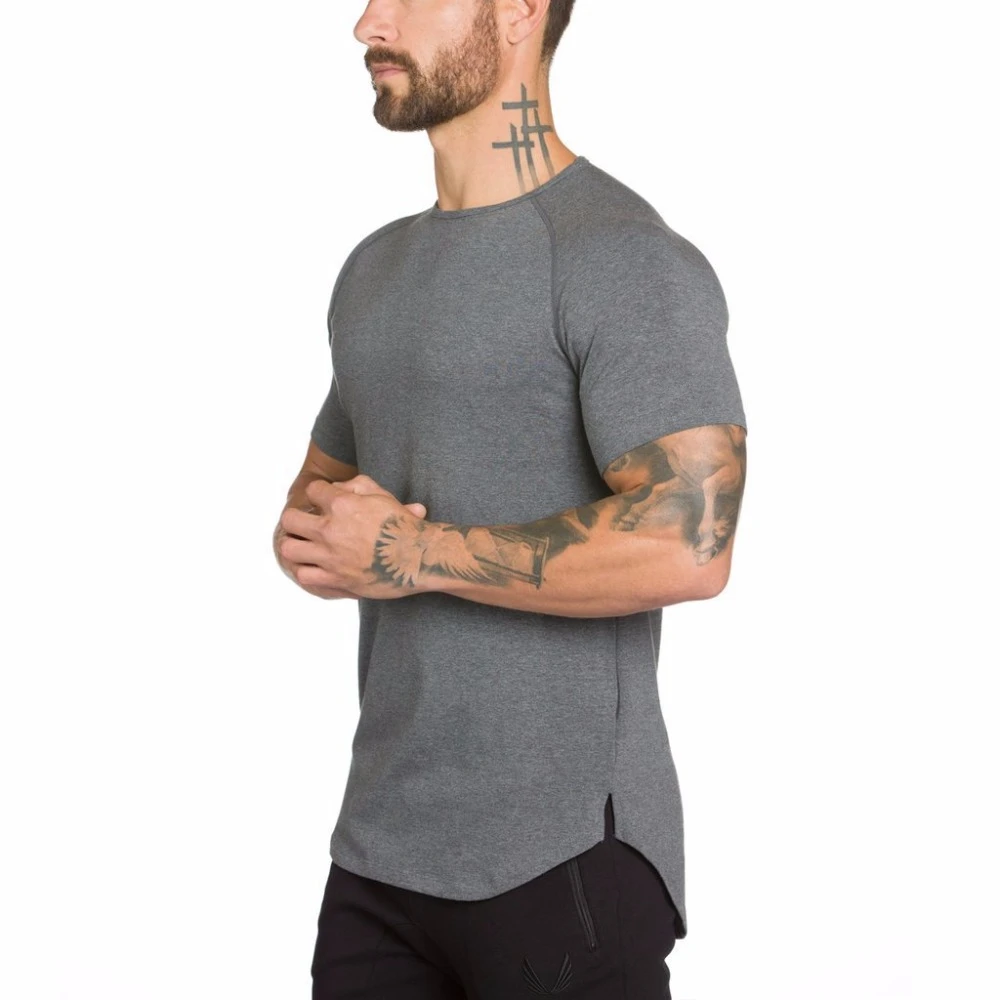 

2019 Cotton Mens tshirts Vintage Hip Hop t-shirt Men Fashion Streetwears Activewears New Longline t-shirt Fitness