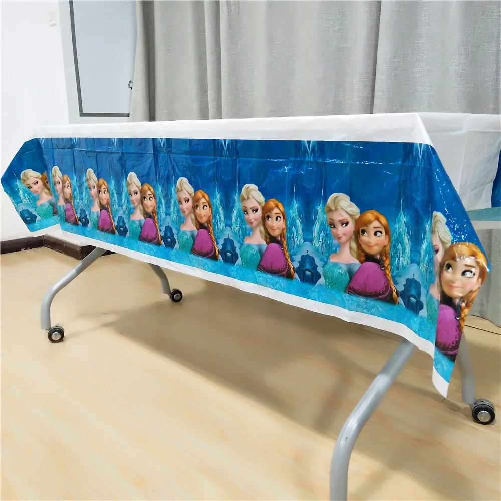 

1pcs/set Disposable Tablecloths Kids Frozen Elsa And Anna Birthday party decoration event supplies table cover Size 1.08x1.8M