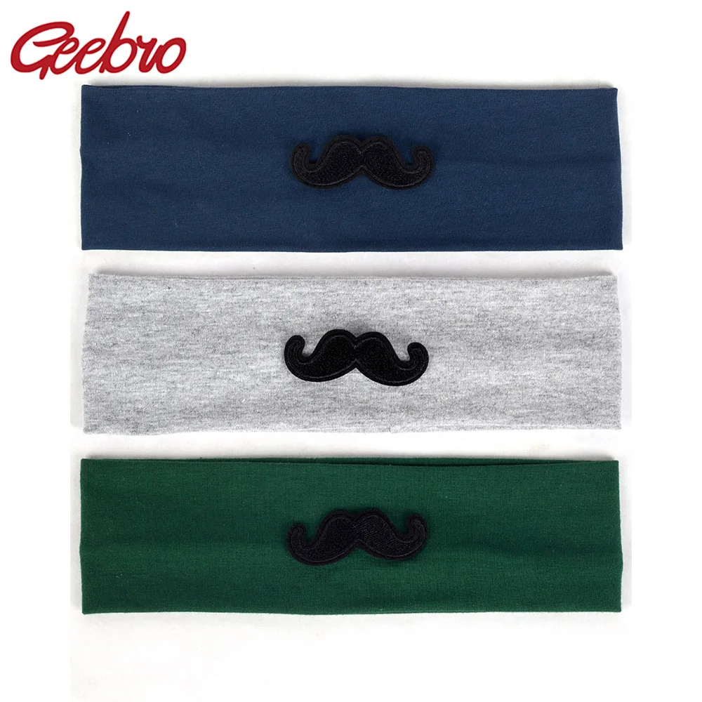 

Geebro Fashion Baby Girls Cotton Headbands Summer Soft Stretch Moustache Headwear Girls Kids Childs Hairbands Accessories AT008