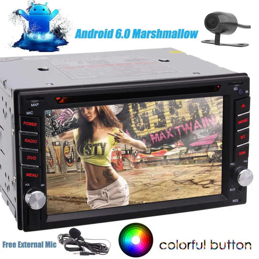Rear Camera Included 2 Din Car DVD Player with GPS Navigation 6.2 Inch Multi touch Screen