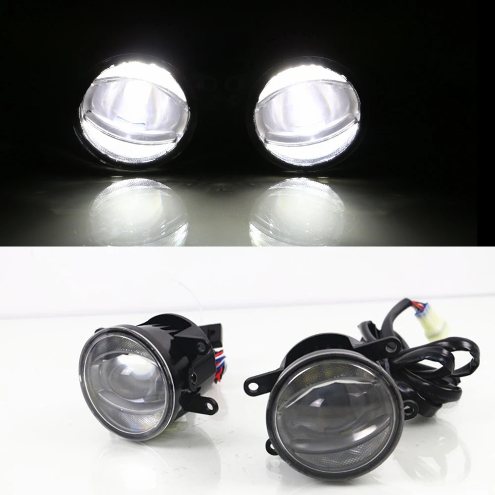 CSCSNL 2 Pcs 12V LED Car DRL Daytime Running Lights Daylight And Fog