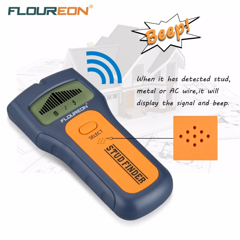 Floureon 3 In 1 Stud Finder Wire Metal Wood Detectors Find ...