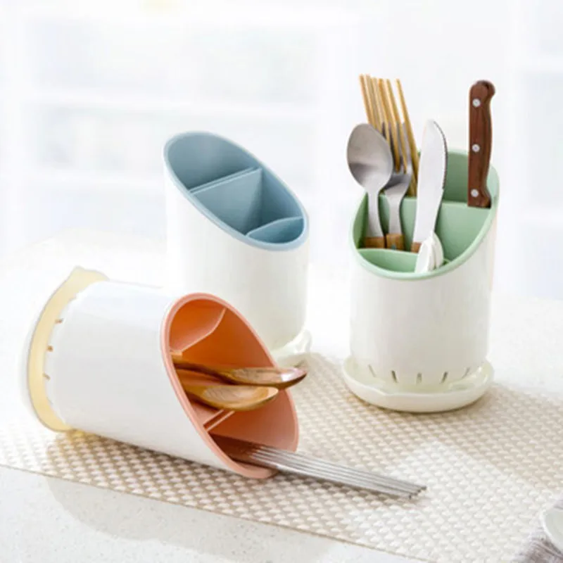 

Creative Multifunctional Kitchen Storage Rack Chopsticks Spoon Fork Cutlery Storage Organizer Plastic Chopsticks Drainage Tool