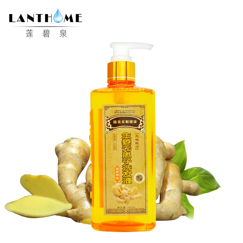 300ml Ginger Shampoo Anti Hair Baldness Anti Hair Loss Dandruff Black Hair Shampoo Professional Grow Thick Growth