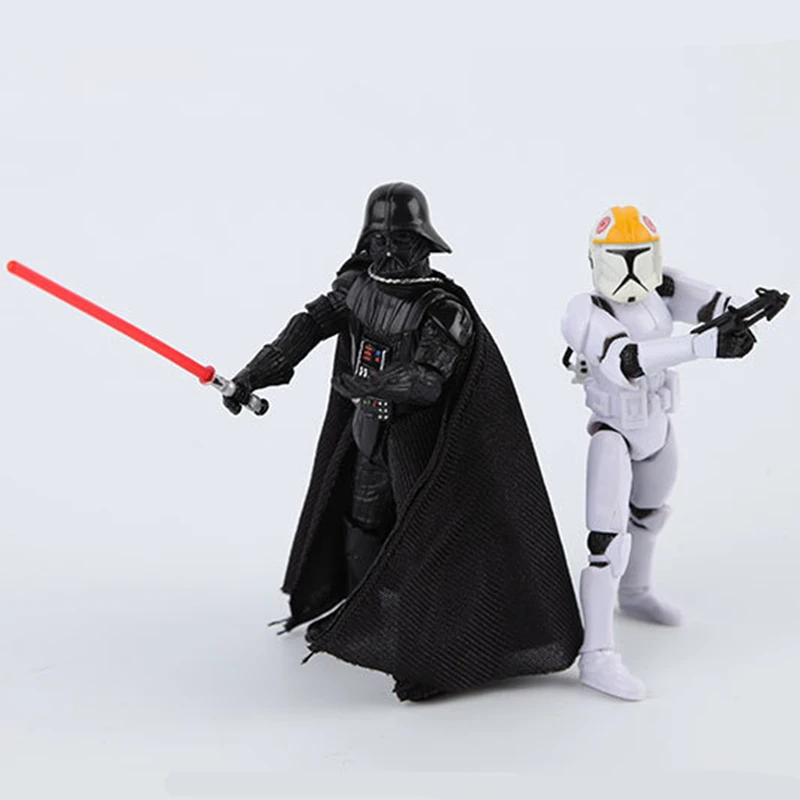 

10cm 2pcs/lot Mini Star War Darth Vader & STORM TROOPER Action Figure Model Toys Star Wars 7 Pvc Collection Minifigures Dolls