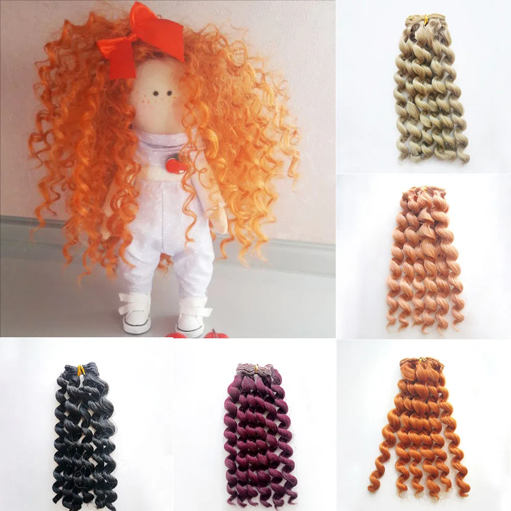 

Doll Wigs Hair 1pc 20CM Hair Wefts for Kurhn BJD SD Pullip Blyth American Doll High Temperature Fiber Doll Accessories DIY Hairs