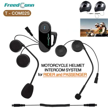 

T-COM02S Motorcycle Helmet Interphone Bluetooth Helmet Headset for Rider and Passenger Pillion Intercom BT Intercomunicador