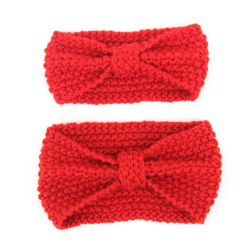 2-Pcs-lot-Mom-And-Kids-Headband-Solid-Woolen-Knotted-Turban-Wide-Warm-Ear-Turban-Stretch (2)