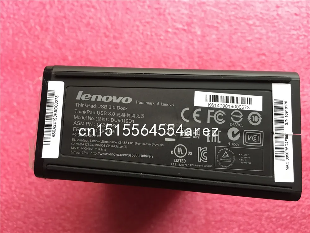 Ноутбук lenovo ThinkPad USB 3,0 Dock port Replicator DU9019D1