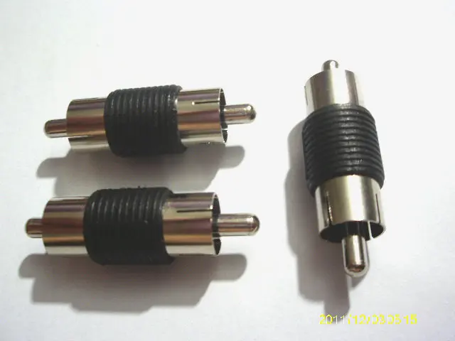 

100pcs RCA Coupler Adapter Male Plug to RCA Male Plug connector