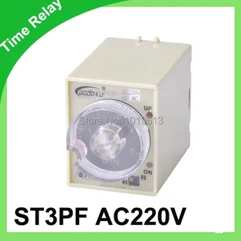 

220VAC power off delay timer time relay 0-3 minutes ST3PF 100% original