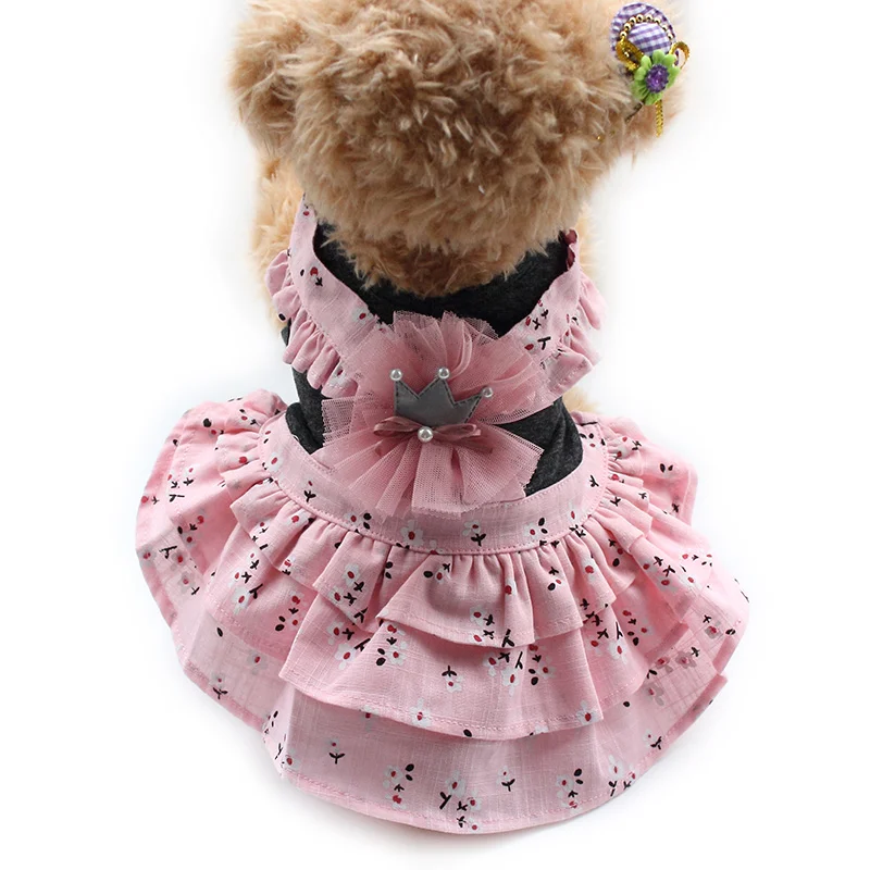 

Armi store Flower Pattern Spring Summer Dog Dresses Lovely Princess Dress For Dogs 6072078 Pet Clothing Supplies XS S M L XL