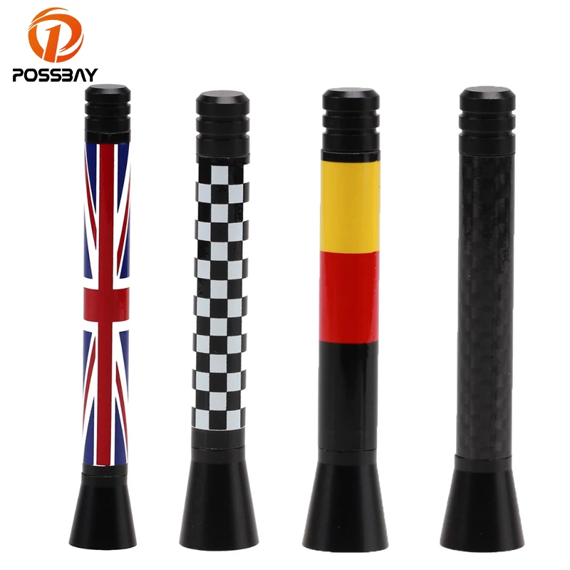 

POSSBAY Car Auto Carro Automobile Bil Spring Roof Aerial Antenna Mast FM/AM Radio Stubby Universal Fit Mini Cooper Ford Honda