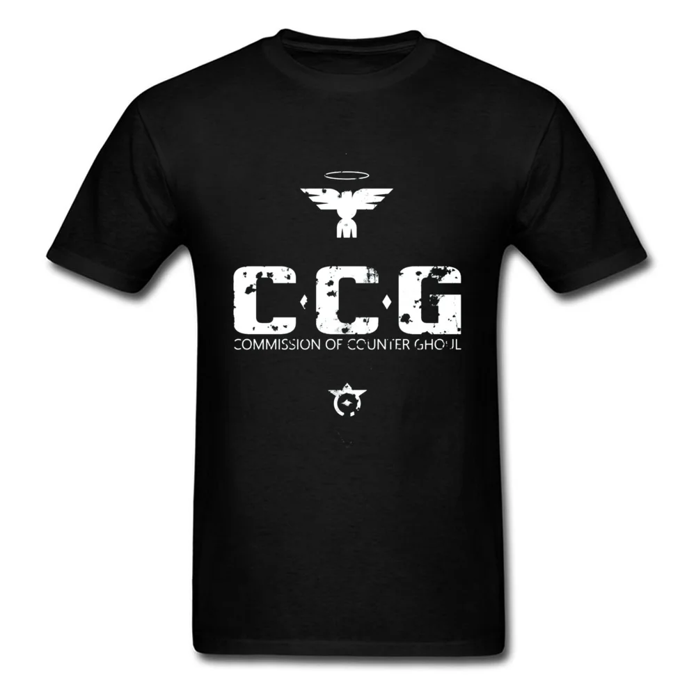 Commission of Counter Ghoul 18596 100% Cotton Tops Shirt for Men comfortable Tshirts Coupons Crew Neck Tees Short Sleeve Commission of Counter Ghoul 18596 black