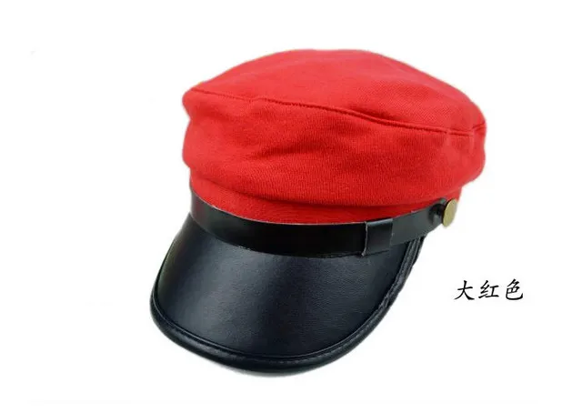 Новинка, Брендовая женская и мужская зимняя Военная шерстяная шапка, модная винтажная шерстяная бейсболка - Цвет: red