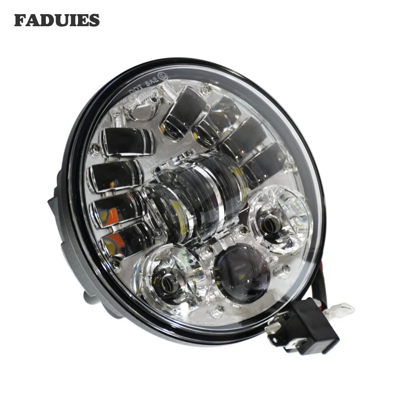 Фары FADUIES светодиодные Черные для мотоцикла 5 75 дюйма H4 Harley Sportsters XL XG XR VRSCD Dyna| |