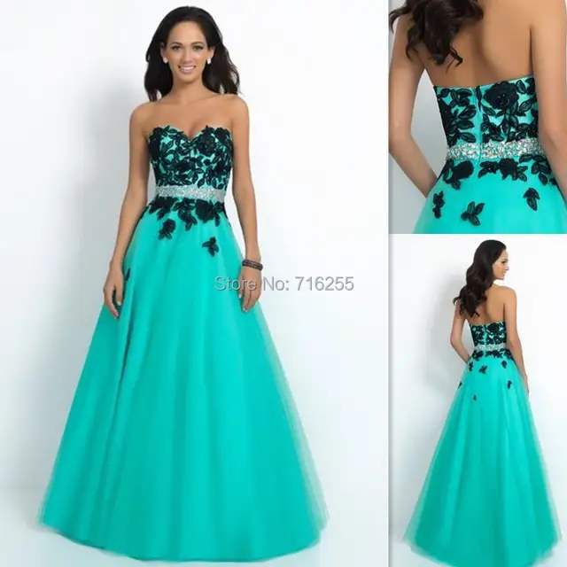 Mint and Black Homecoming Dresses