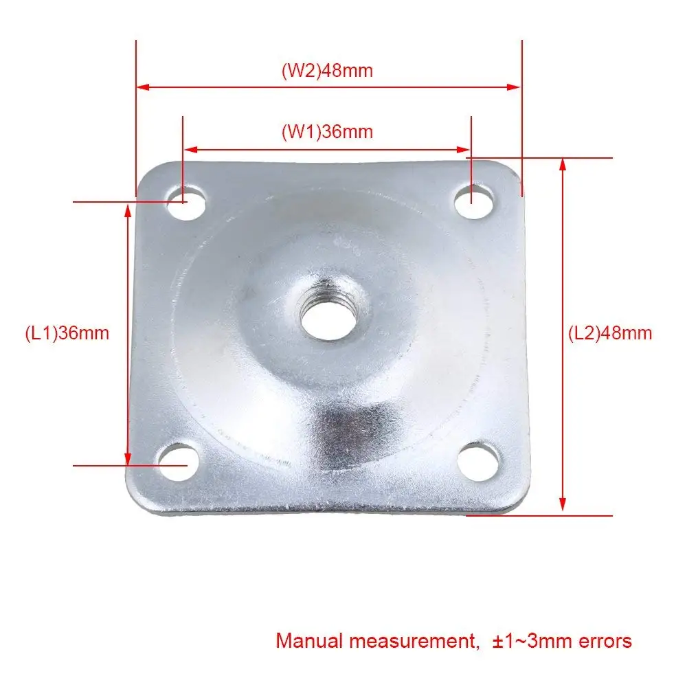 4 шт. Железный 48x48 мм мягкий стол стул ножки крепления пластины серебряный цвет мебель ноги монтажные пластины с вешалки болты адаптеры