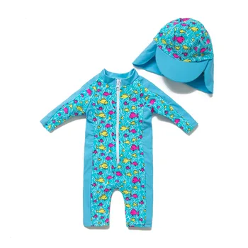

Baby Boys' Swimwear UPF 50+ Sun Protection Short Sleeves One Piece Sunsuit