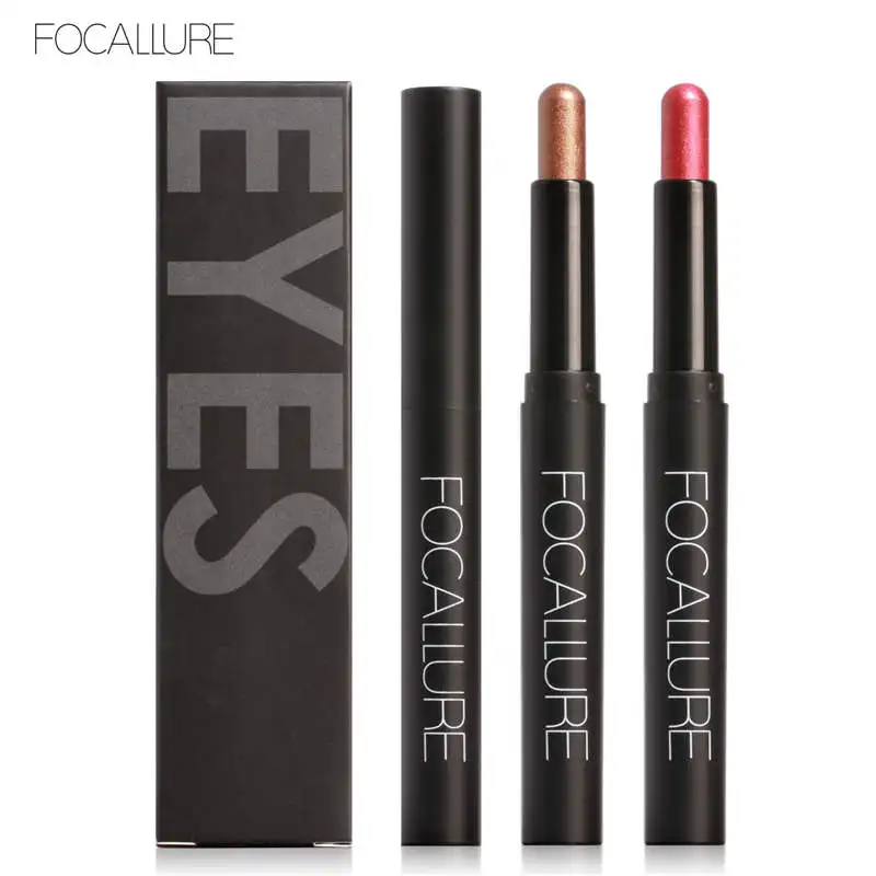 FOCALLURE Professional12 Цвета тени для век макияж глаз карандаш хайлайтер Ручка Блеск