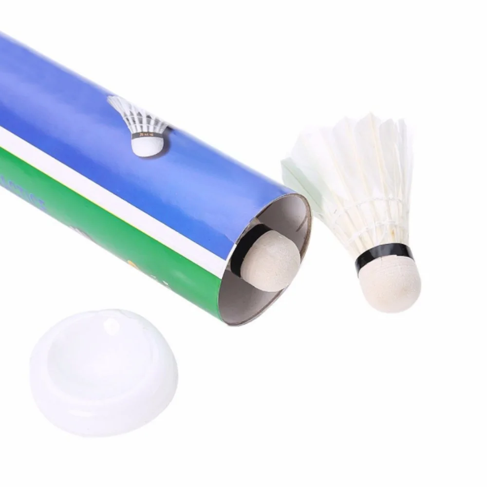 120 piezas Durable bádminton bolas de pluma de ganso volantes con pluma de ganso blanco para juego de entrenamiento de deporte