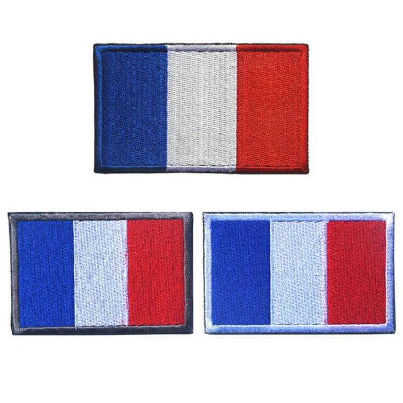 

1pc Chapter France Plag Patch3D Embroidery French Flag Embroidery Badge Armband Patch Cloth Label Clothing Patch Patch 8*5cm